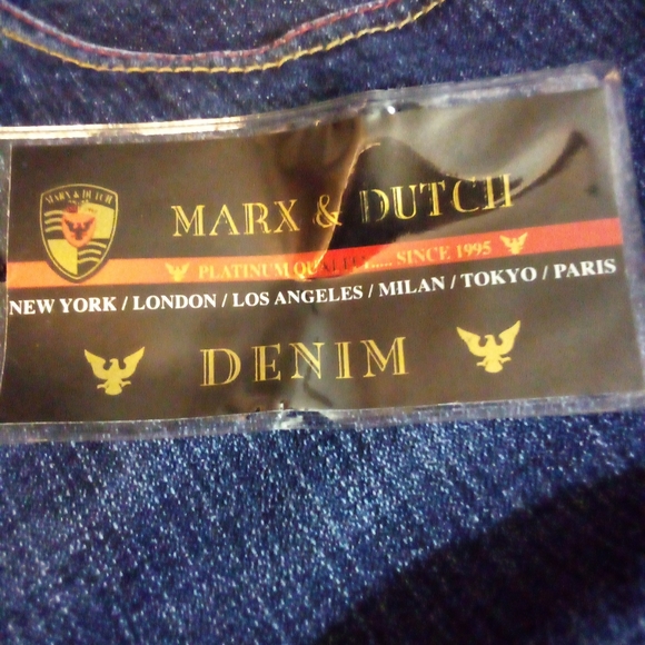 MARX & DUTCH Platinum Quality Fashion Designer Demin Jeans Men's 40/30 Blue - Picture 10 of 14